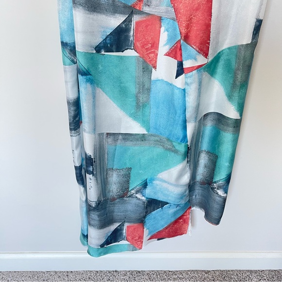 Catherine Gee 100% Silk Abstract Sleeveless Maxi Dress Size Small $405 - Picture 7 of 9